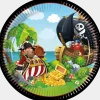 8 Paper plates large 23cm FSC Island Pirates