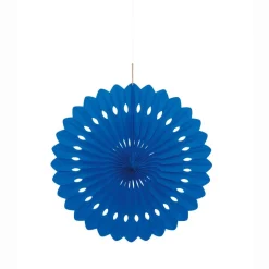 Papieren Waaier Blauw 40cm