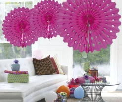 Papieren Waaier Fuchsia 45cm
