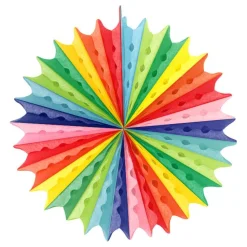 Papieren Waaier Gekleurd 45cm