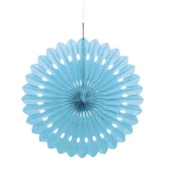 Papieren Waaier Lichtblauw 40cm