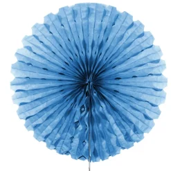Papieren Waaier Lichtblauw 45cm