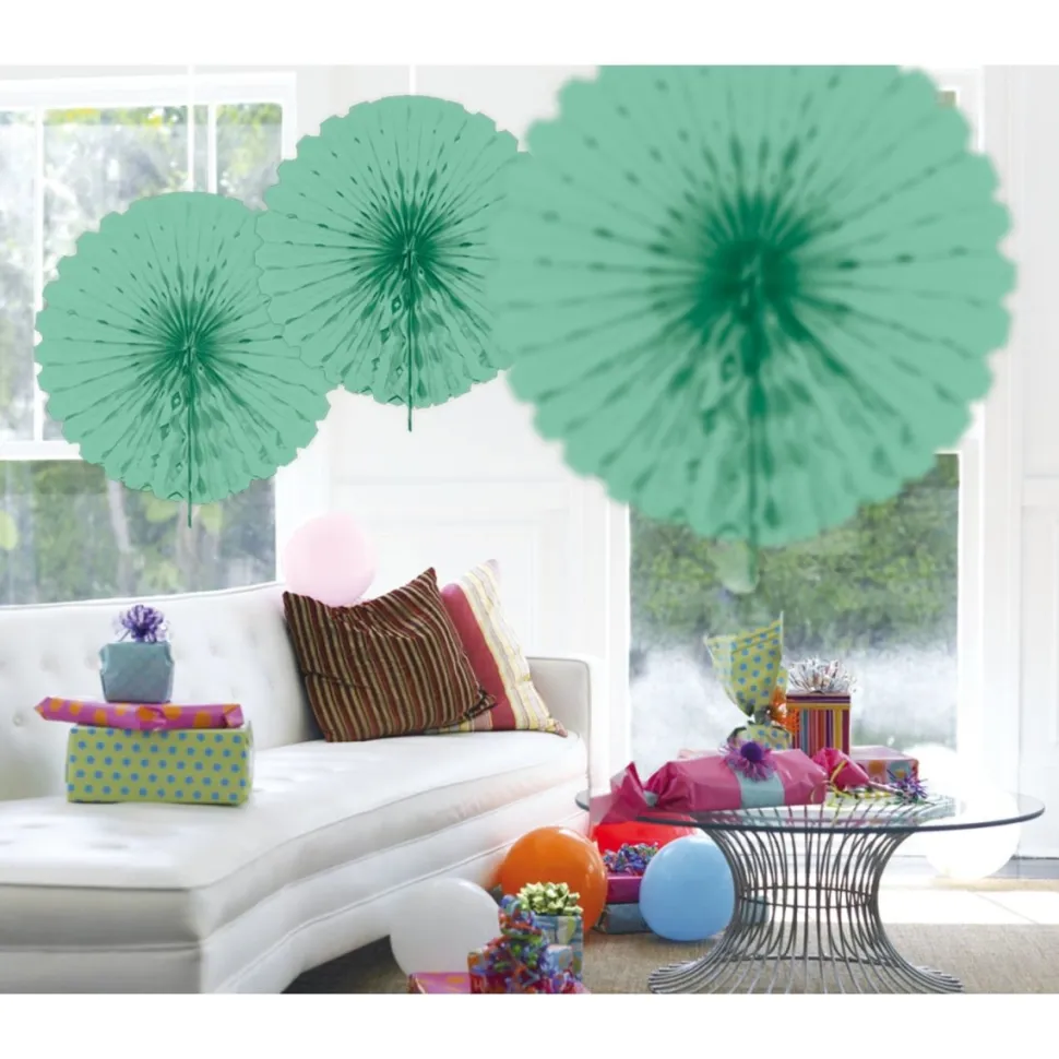 Papieren Waaier Mint Groen 45cm