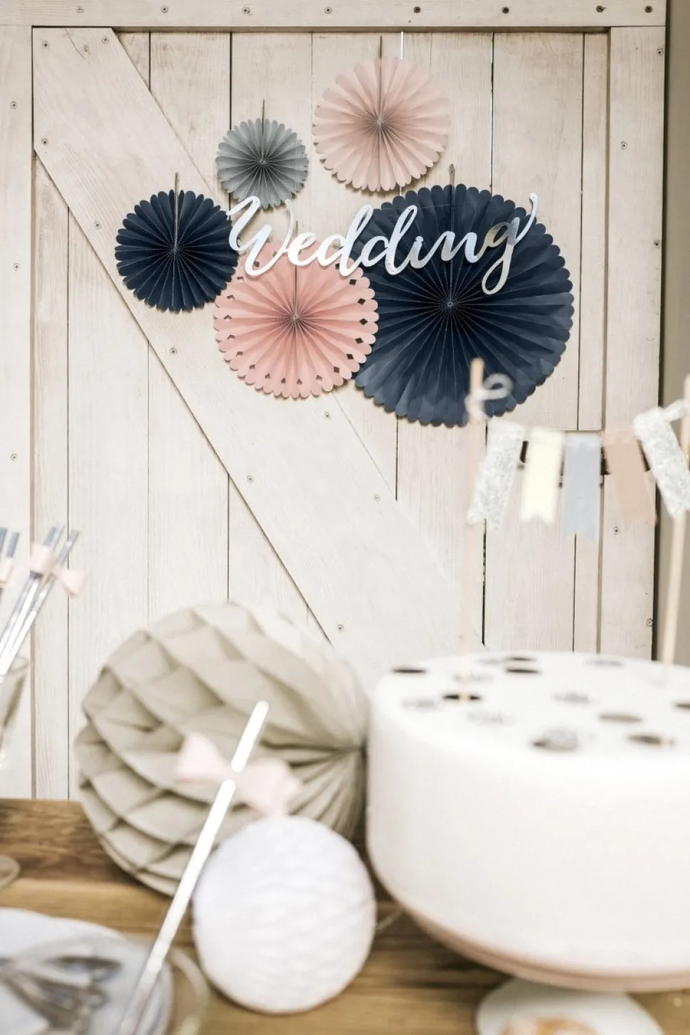 Papieren Waaiers Gekleurde Set 14-38cm 3 delig