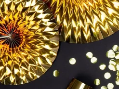 Papieren Waaiers Goud Set 23-40cm 3 delig