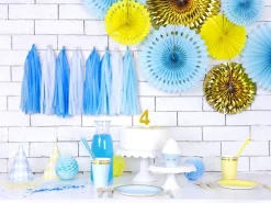 Papieren Waaiers Goud Set 23-40cm 3 delig