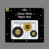 Papieren Waaiers Happy Birthday Set 20-40cm 3-delig