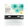 Papieren Waaiers Mintgroen Goud Set 23-40cm 3 delig