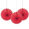 Papieren Waaiers Rood 15cm 3st