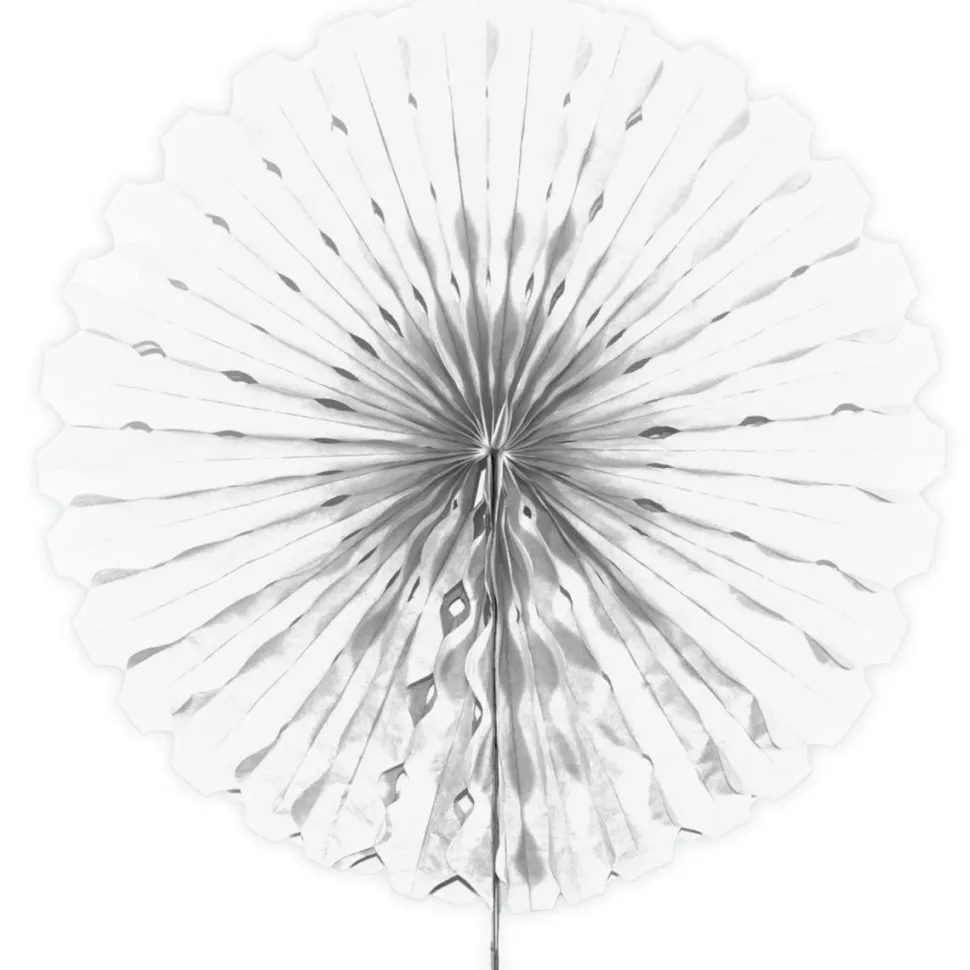 Papieren Waaier Wit 45cm