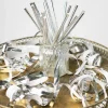 Papieren Zilveren Metallic Rietjes 19,7cm 20st