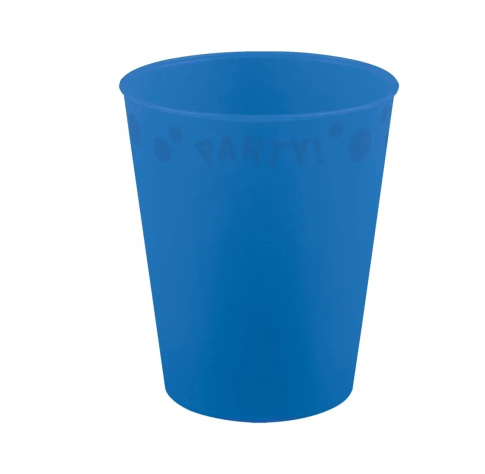 Party Reusable Bright Colors Party Reusable Cup 250Ml Bright Blue 1St