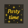 Party Servetten Zwart Goud 19cm 16st