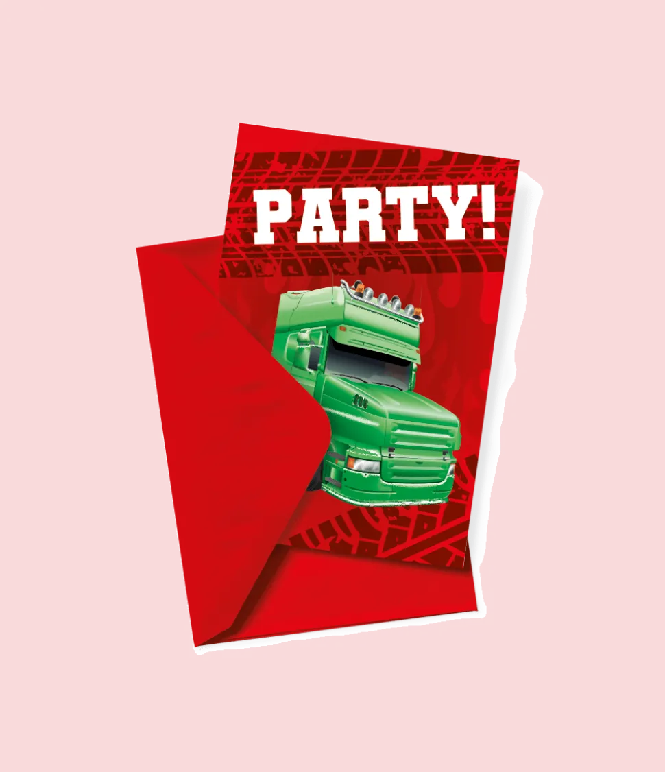 Party Uitnodigingen Trucks 16cm
