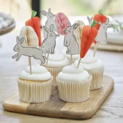 Pasen Cupcake Toppers Gekleurd 12st