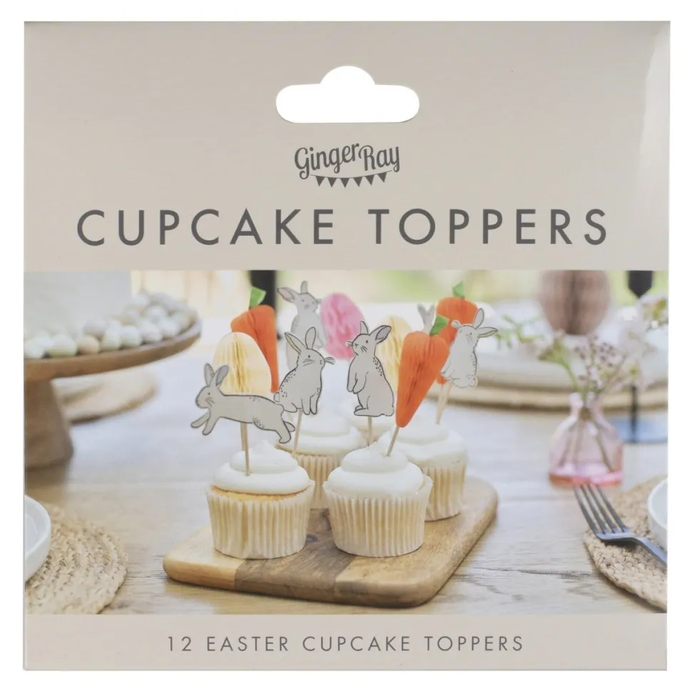 Pasen Cupcake Toppers Gekleurd 12st