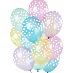 Pastel Ballonnen Witte Stippen 30cm 12st
