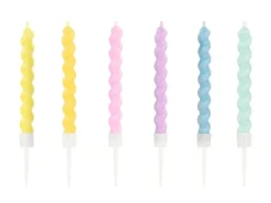 Pastel Kaarsen 8,5cm 6st