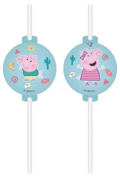 Peppa Pig Papieren Rietjes 4st