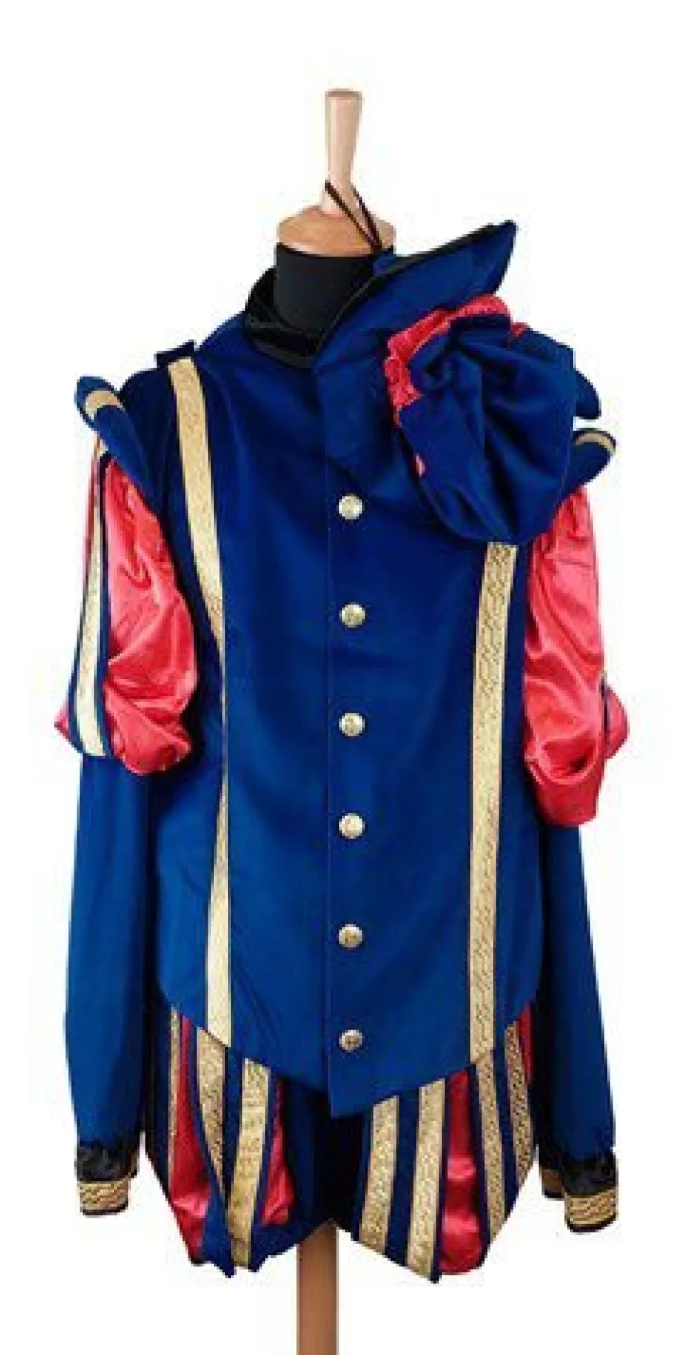 Pieten Pak Blauw Rood Fluweel Deluxe