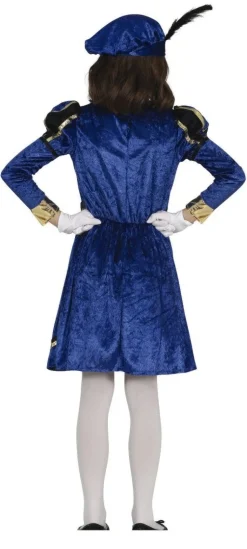 Pietenpak Jurk Kind Blauw/Goud