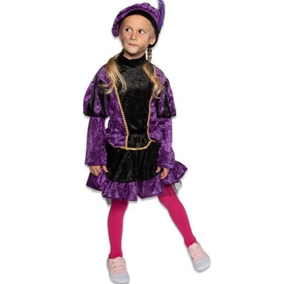 Pietenpak Kind Jurk Met Petticoat Paars