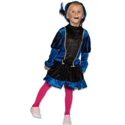 Pietenpak Kind Jurk Met Petticoat Blauw