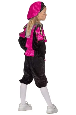 Pietenpak Kind Roze/Zwart Luxe