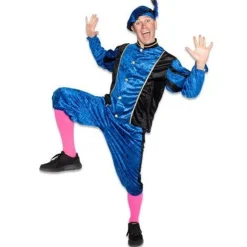 Pietenpak Velours Blauw/Zwart