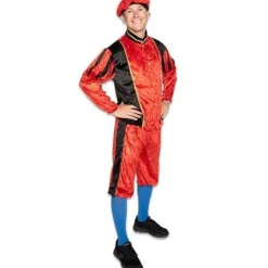 Pietenpak Velours Rood/Zwart