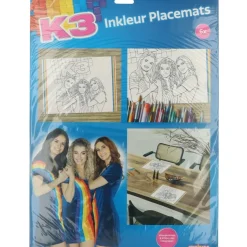 Placemats Kleurplaten K3 6st