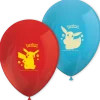 Pokemon Ballonnen Blauw Rood 8st