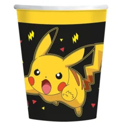 Pokemon Bekers Zwart Geel 237ml 8st