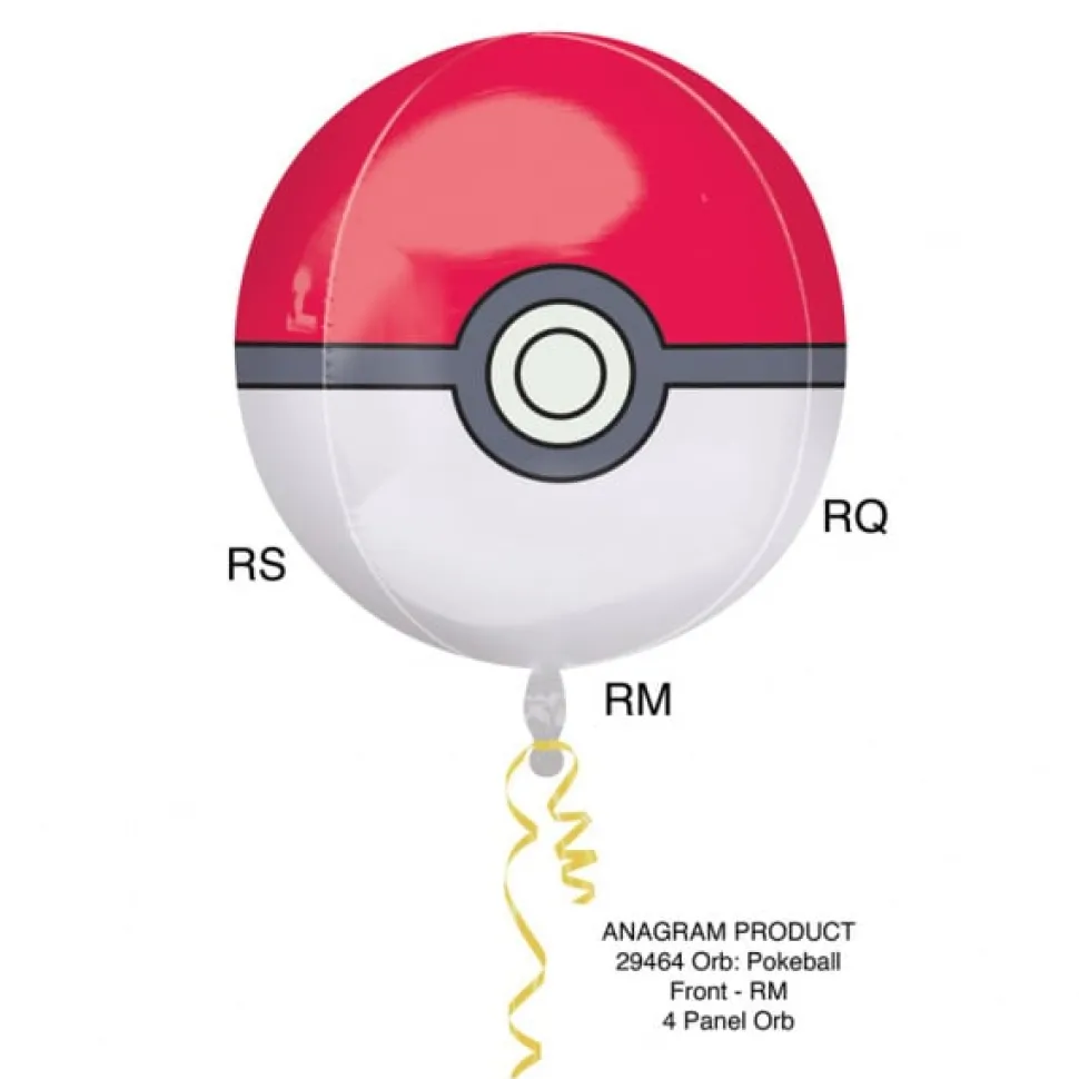 Pokemon Helium Ballon Pokeball 40cm leeg