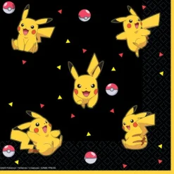 Pokemon Servetten Zwart Geel 33cm 16st