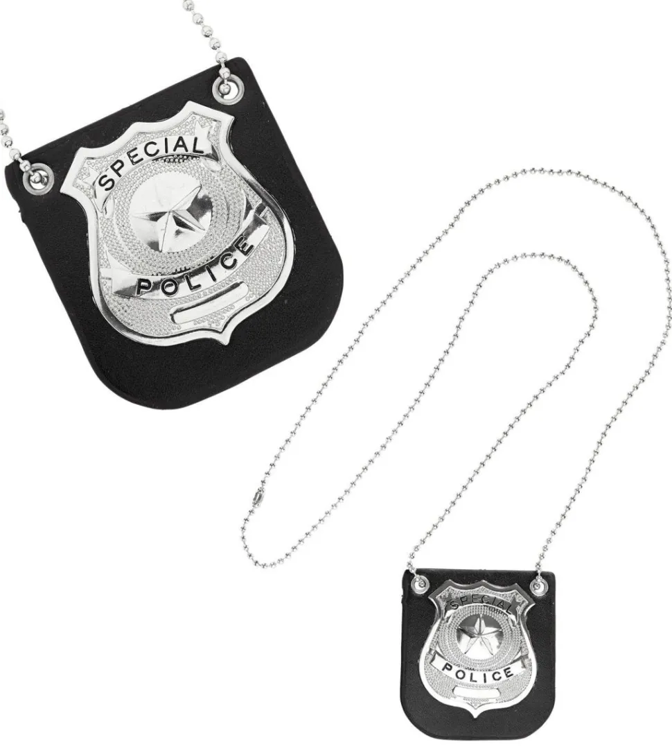 Politie Ketting Zwart Zilver