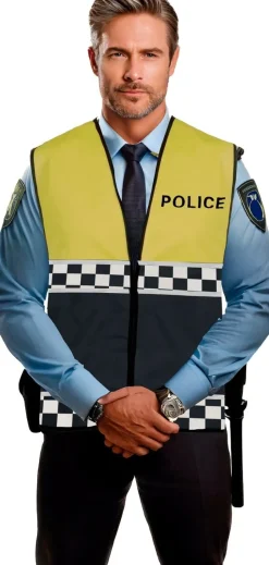 Politie Vest Geel Zwart