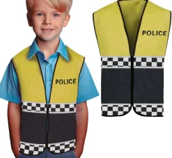 Politie Vest Geel Zwart Kind