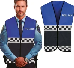 Politie Vest Zwart Blauw