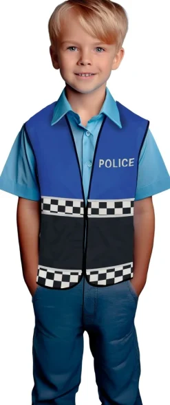 Politie Vest Zwart Blauw Kind