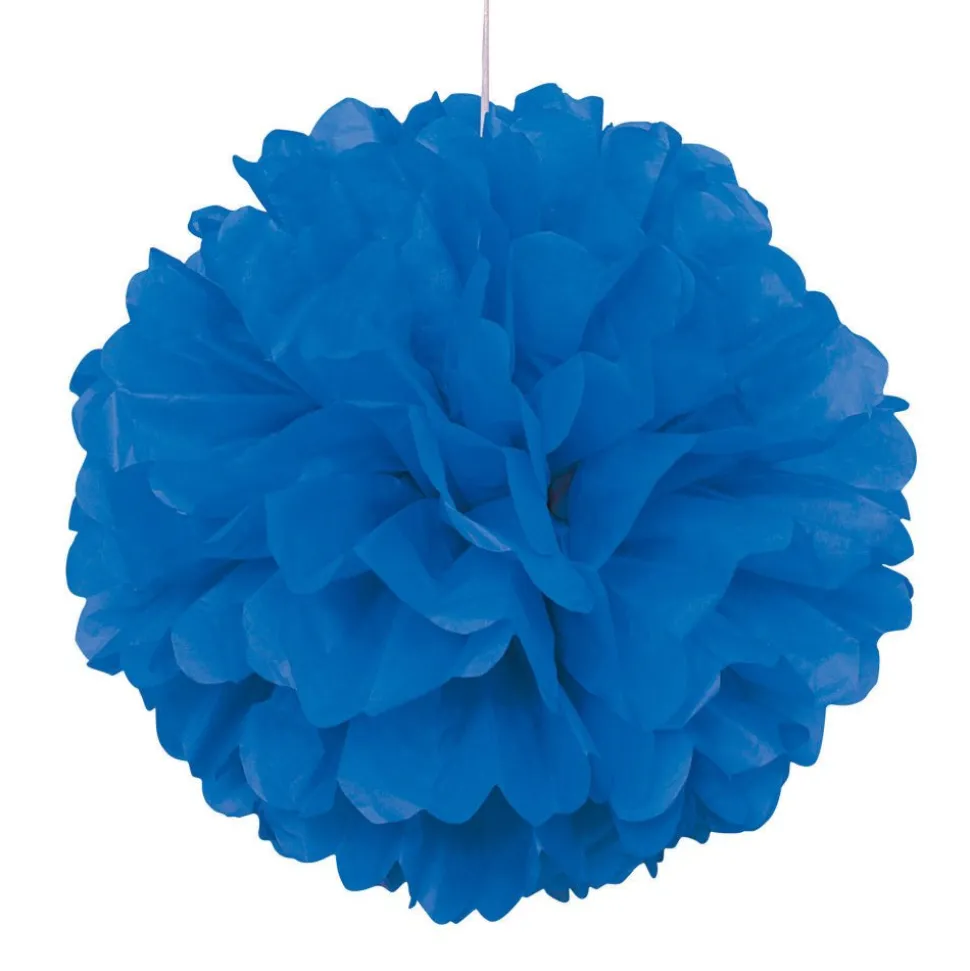 Pompon Blauw 40cm