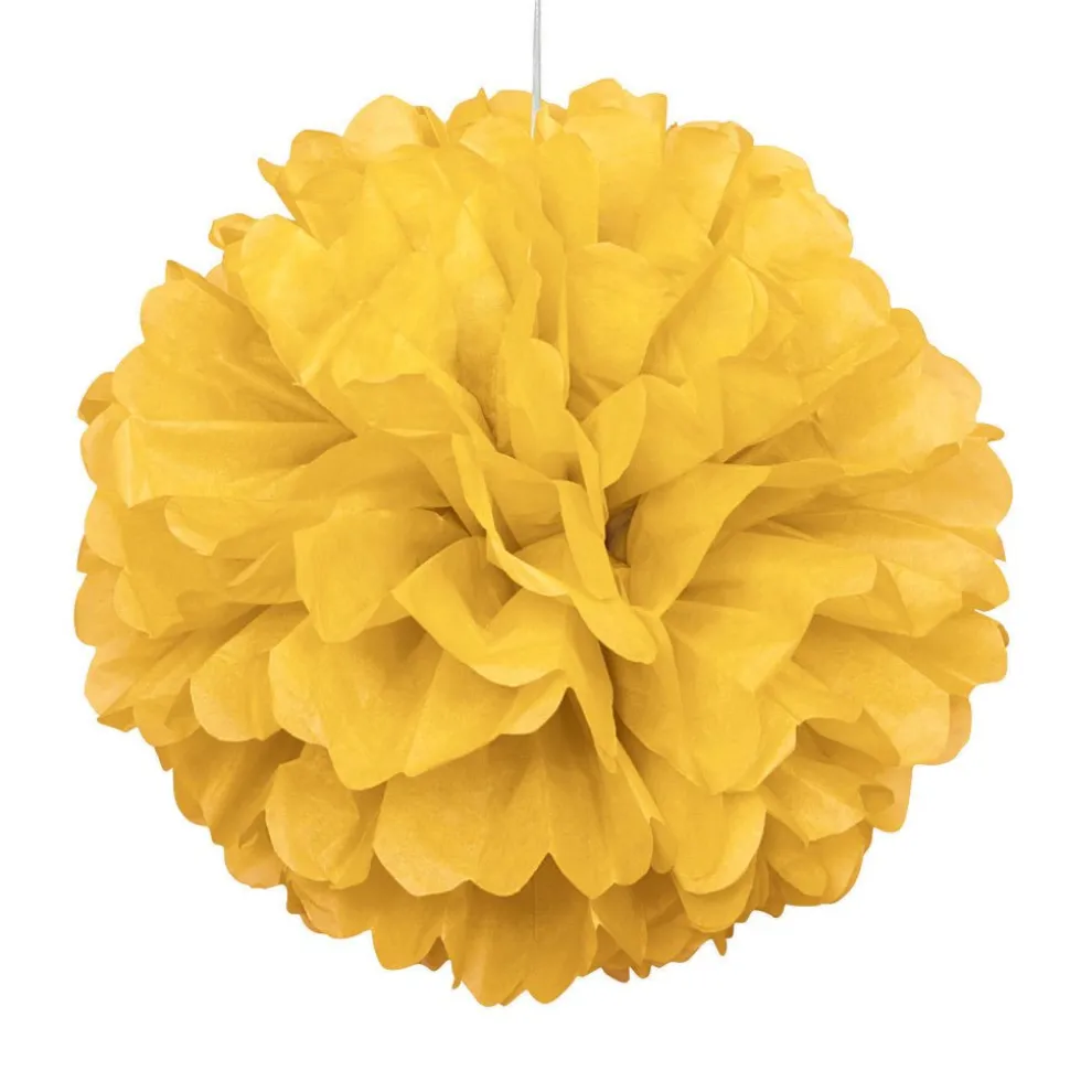 Pompon Geel 40cm