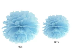 Pompon Lichtblauw 35cm