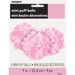 Pompon Lichtroze 20cm 3st