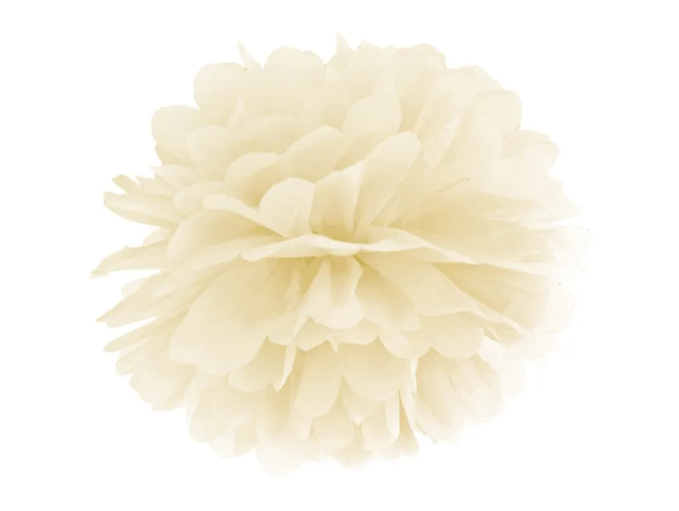 Pompon Vanille Creme 35cm