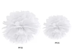 Pompon Wit 35cm