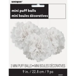 Pompon Wit 20cm 3st