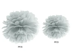 Pompon Zilver 25cm