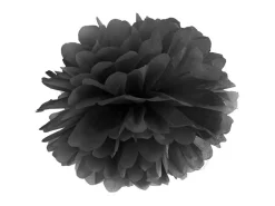 Pompon Zwart 25cm
