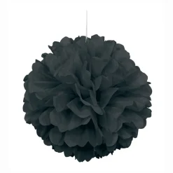 Pompon Zwart 40cm